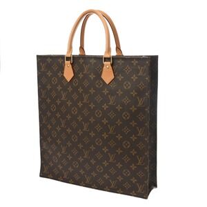 Louis Vuitton Plat Bag Monogram Brown Tote Sac Canvas